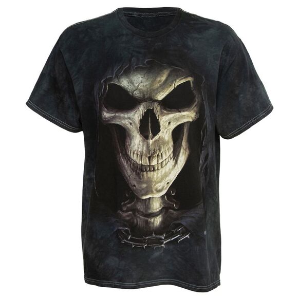 The Mountain Big Face Death Skull Men's Graphic Print T-Shirt in Black, Large - Picture 1 of 6